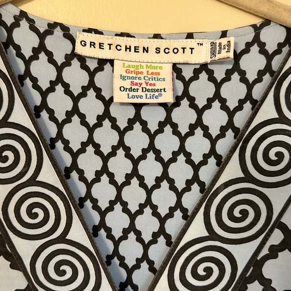 Gretchen Scott Blue and Dark Grey Dress - Picture 2 of 8